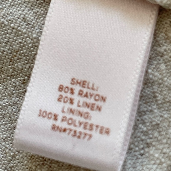 LC Lauren Conrad Cream Linen Blazer size XS - Picture 4 of 8